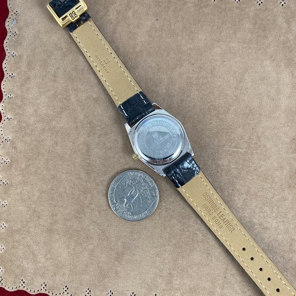 Vintage Givenchy Paris Watch 18K 10 Micron Gold Plated Arabic Numerals 8 inch St - Picture 8 of 10